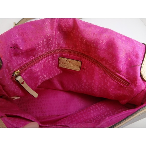 Kate Spade Highland Place Beige Pebble Leather Crossbody Shoulder Bag - Picture 9 of 10